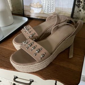 Marc Fisher Espadrille Studded Wedges